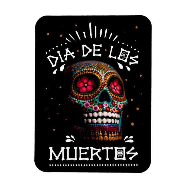 Mexikanischer Dia des Toten Skeletts Kunst des Tod Magnet (Vertikal)