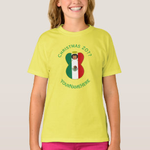 Mexikanischer Engel Weihnachtsflagge Personalisier T-Shirt