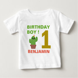 Mexikanischer Fiesta Kawaii Kaktus-1. Baby T-shirt