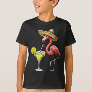 Mexikanischer Flamingo Sombrero Margarita Cinco de T-Shirt