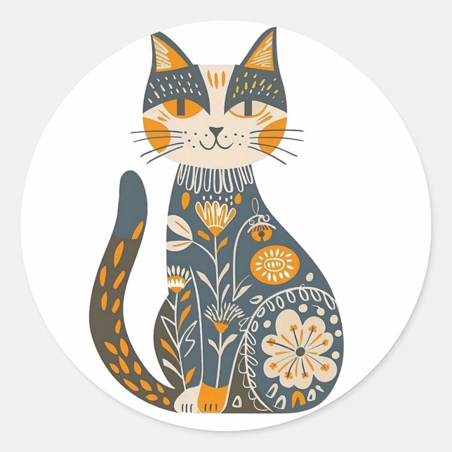 Mexikanischer Gatita, Runder Aufkleber (Vorderseite)