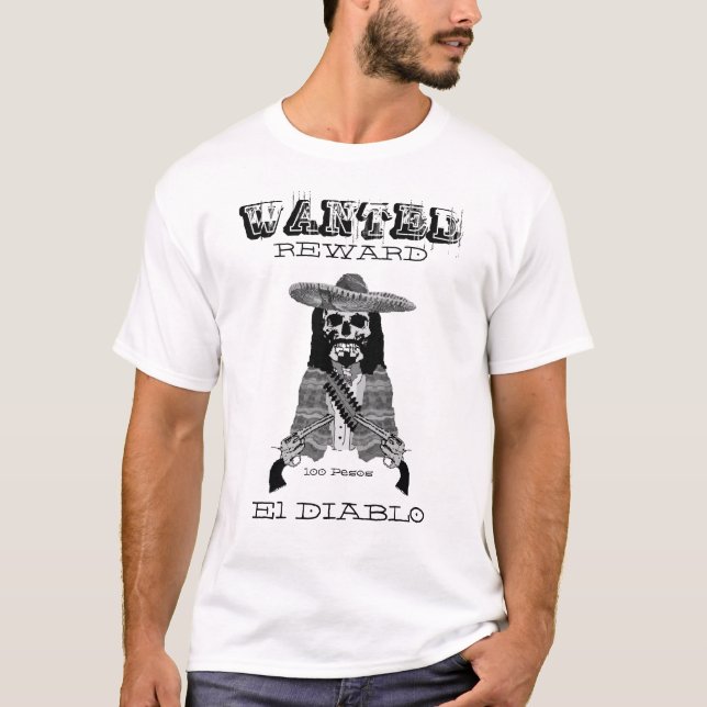 Mexikanischer gewollter Plakat-T - Shirt (Vorderseite)