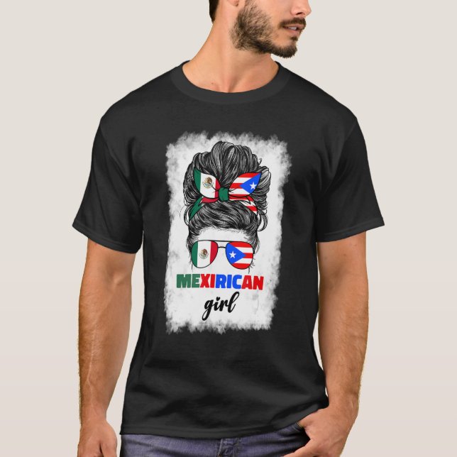 Mexikanischer Girl Mix halb mexikanisch und puerto T-Shirt (Vorderseite)