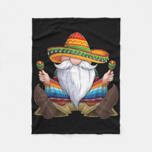 Mexikanischer Gnom Cinco De Mayo Serape Poncho Män Fleecedecke