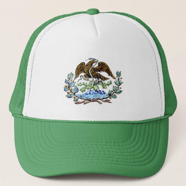 Mexikanischer goldener Adler Truckerkappe (Vorderseite)