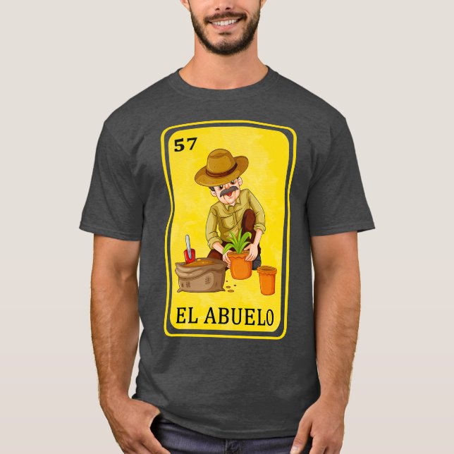 Mexikanischer Großvater Vater Vater Spanische Lott T-Shirt (Vorderseite)