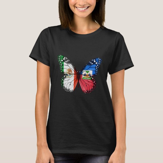 Mexikanischer Haitianischer Flaggenschmetterling T-Shirt (Vorderseite)