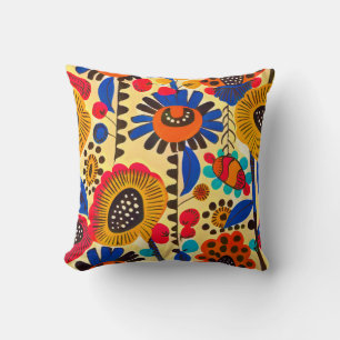 Mexikanischer Heritage-Blumenprint Kissen