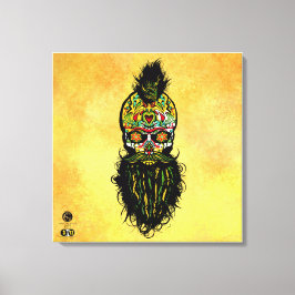 Mexikanischer Hipster Skulls-Bärenkopf Leinwanddruck