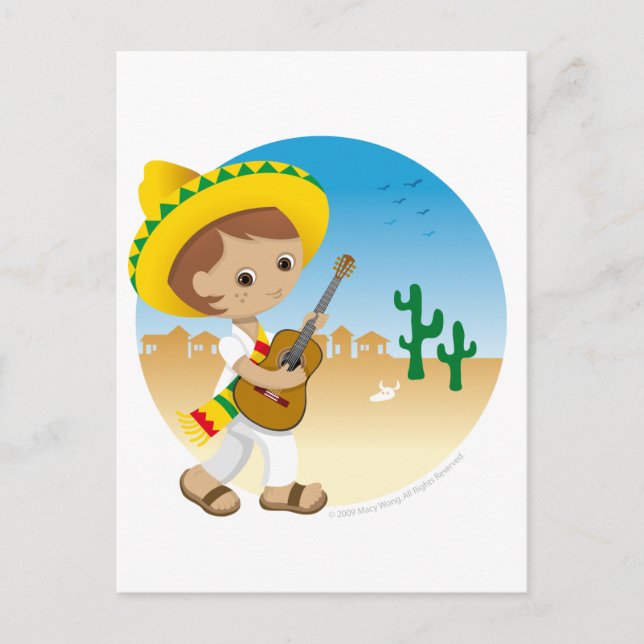 Mexikanischer Junge Postkarte (Vorderseite)