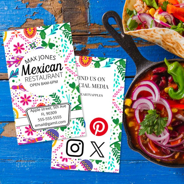 mexikanischer Markt für Lebensmittel und Obst Visitenkarte (Von Creator hochgeladen)