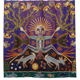 Mexikanischer Maya Aztec LatinX Hispanisch Oaxacan Duschvorhang