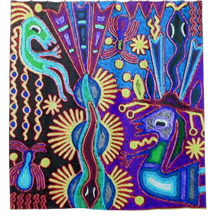 Mexikanischer Maya Aztec LatinX Hispanisch Oaxacan Duschvorhang