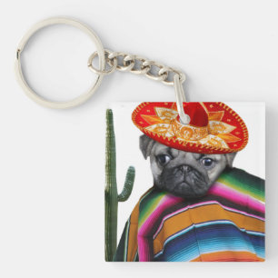 Mexikanischer Mopshund Schlüsselanhänger