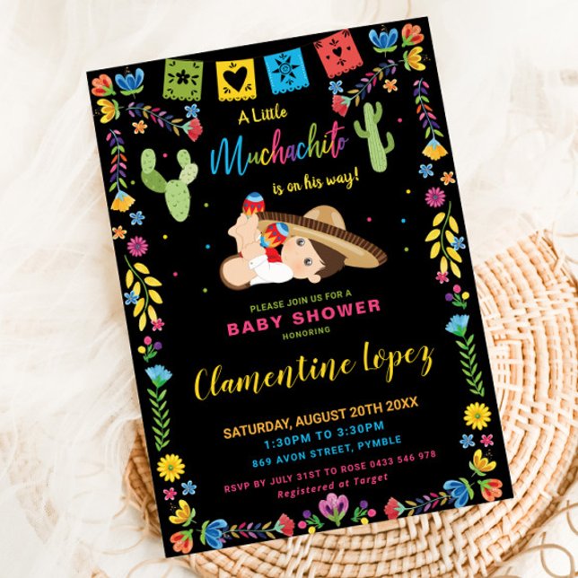 Mexikanischer Niedlicher Kleine Muchachito Kinderd Einladung (Von Creator hochgeladen)