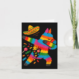 Mexikanischer Poncho-Junge mit Dabbing Cinco de Ma Karte