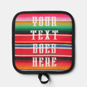 Mexikanischer Poncho-Zollkodex Ofen Mitt und Inhab Topflappen