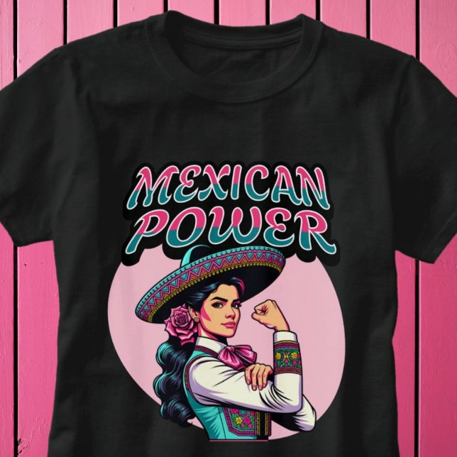 Mexikanischer Power Strong Mariachi Woman Shirt (Mexican Power Strong Mariachi Woman Shirt)