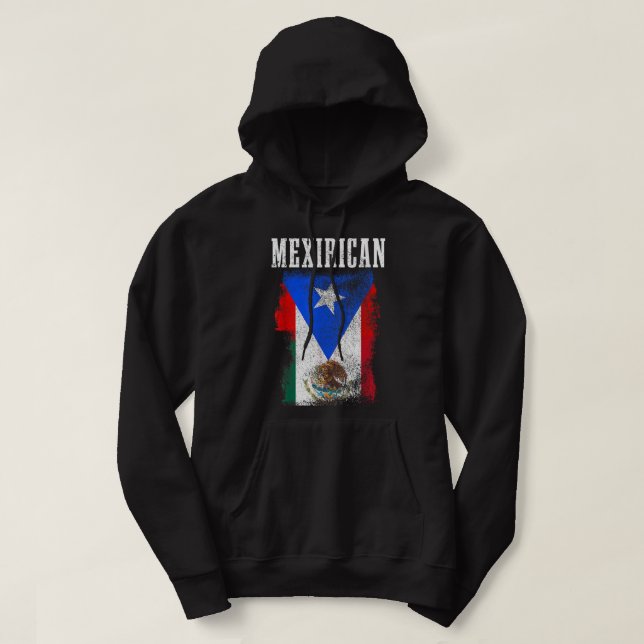 Mexikanischer Puerto Rico Mix Mexiko Puerto Rico P Hoodie (Design vorne)