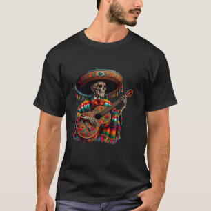 Mexikanischer Skelett-Sombrero Cinco De Mayo-Party T-Shirt