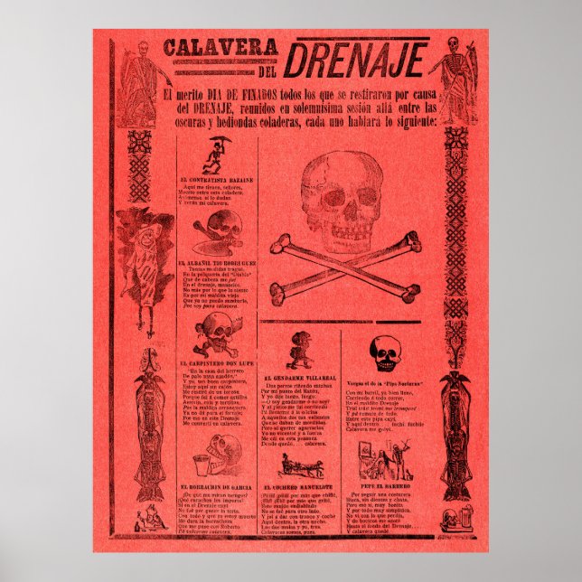 Mexikanischer Skull Poster (Vorne)