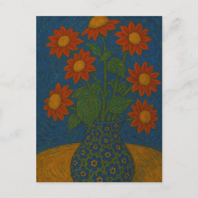 Mexikanischer Sonnenblumen Postkarte (Vorderseite)
