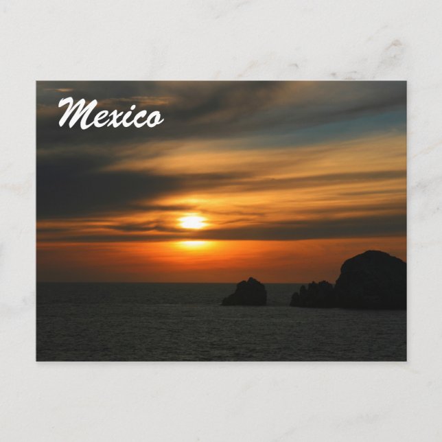 mexikanischer Sonnenuntergang Postkarte (Vorderseite)
