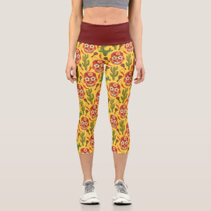 MEXIKANISCHER STIL PATTERT Hochgebirgspapsel Capri Leggings