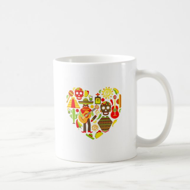 Mexikanischer Tag des toten Mexiko Kaffeetasse (Rechts)