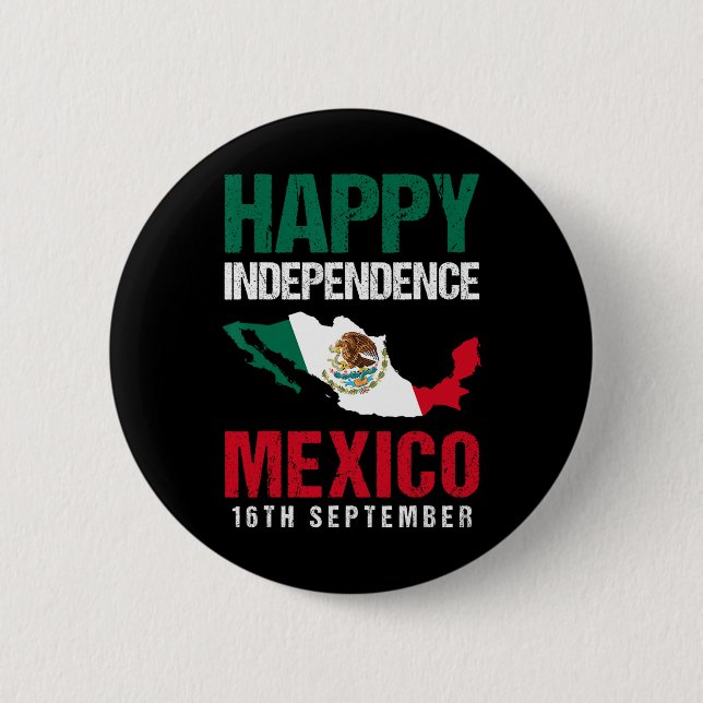 Mexikanischer Unabhängigkeitstag Est 16. September Button (Vorderseite)
