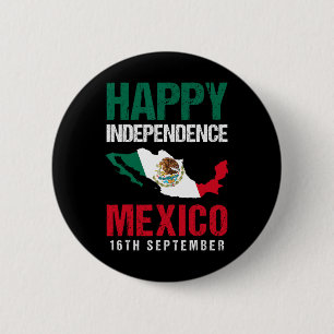 Mexikanischer Unabhängigkeitstag Est 16. September Button