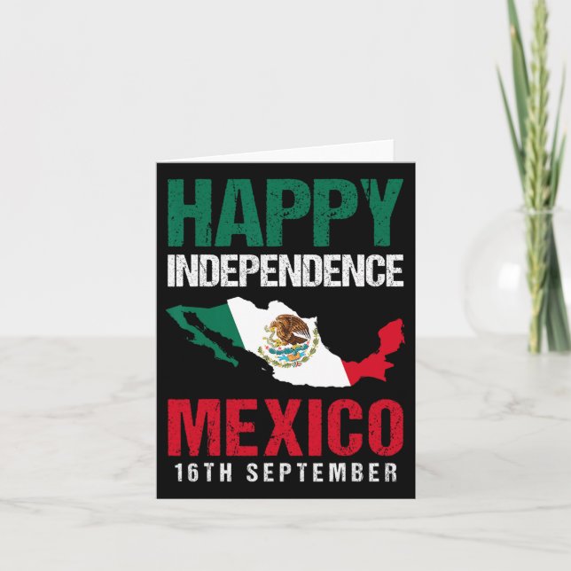 Mexikanischer Unabhängigkeitstag Est 16. September Karte (Vorderseite)