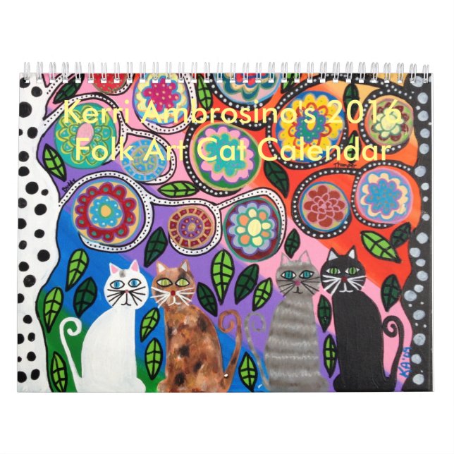 Mexikanischer Volkskunst-Katzen-Kalender Ambrosino Kalender (Titelbild)