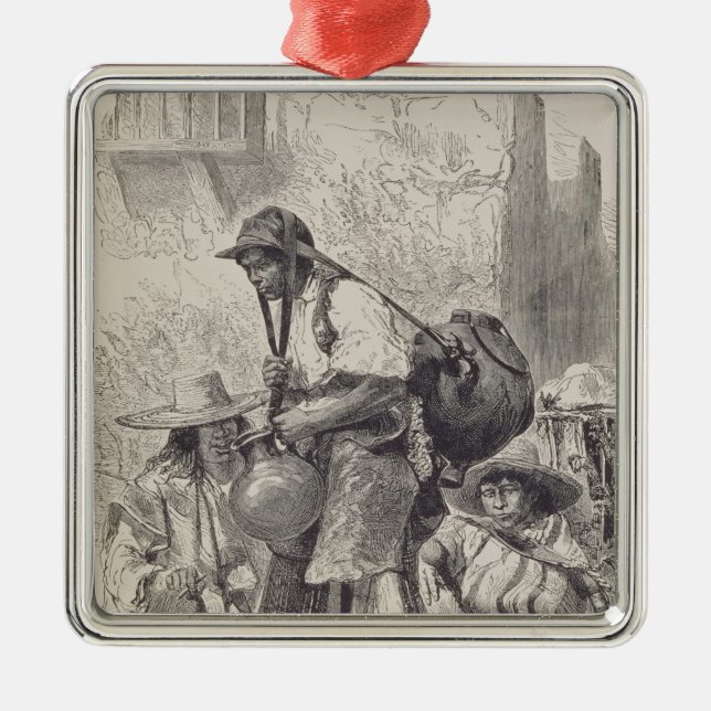 Mexikanischer Wasserträger Silbernes Ornament (Vorne)