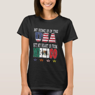 Mexikanisches amerikanisches Patriot Heart ist aus T-Shirt