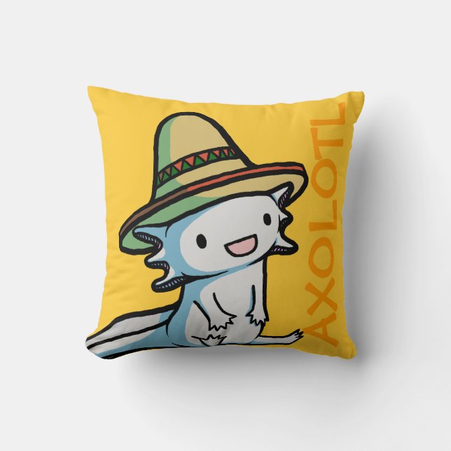 Mexikanisches Axolotl-Kissen Kissen (Vorderseite)