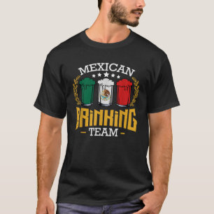 Mexikanisches Bier-Trinkteam Mexiko-Flagge Lustige T-Shirt