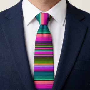 Mexikanisches Blanket Fiesta Streifen farbenfrohe Krawatte