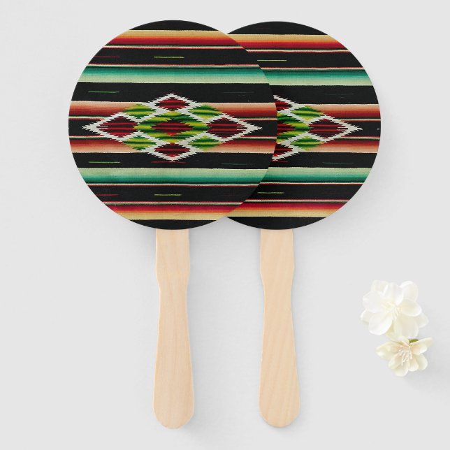 Mexikanisches Blanket Traditionelles spanisches Fi Fächer (Vorne und Hinten)