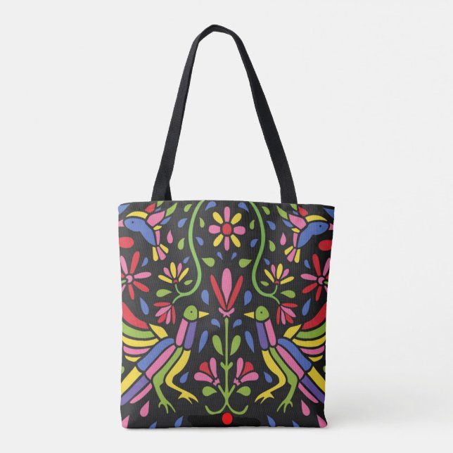 mexikanisches Blumendesign Tasche (Rückseite)
