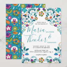 mexikanisches Blumenmuster Luxus Hochzeit