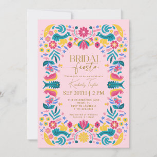 Mexikanisches Bridal Fiesta Pink-Brautparty Einladung