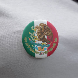 Mexikanisches Button "Flag and Coat of Arms of Mex