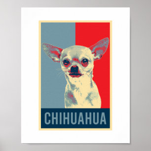 Mexikanisches Chihuahua-Hund-Porträt Pop-Art Poster