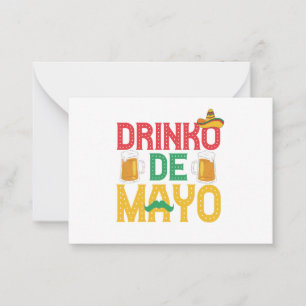 Mexikanisches Drinko de Mayo Lustiges Cinco de May Mitteilungskarte