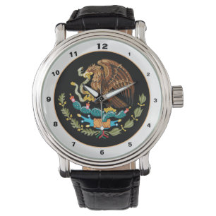 Mexikanisches Eagle-Wappen / Fahnenmode Armbanduhr