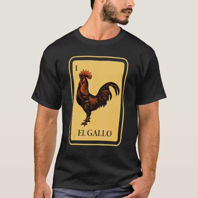 Mexikanisches El Gallo Bingo Kartenspiel Raffle Tr T-Shirt (Vorderseite)
