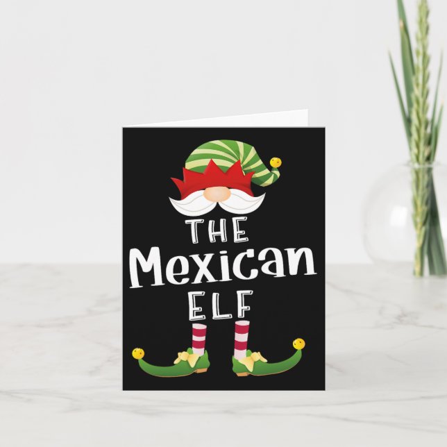 Mexikanisches Elfergruppe Weihnachten Funny Pajama Karte (Vorderseite)