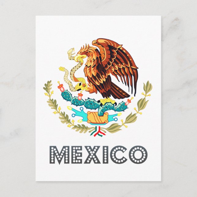 mexikanisches Emblem Postkarte (Vorderseite)