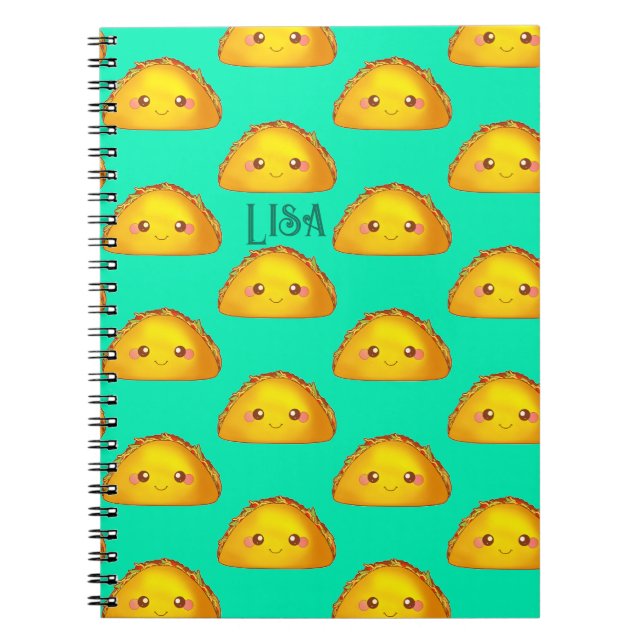 Mexikanisches Erdbeerriff - Hard Muschel Taco Notizblock (Vorderseite)